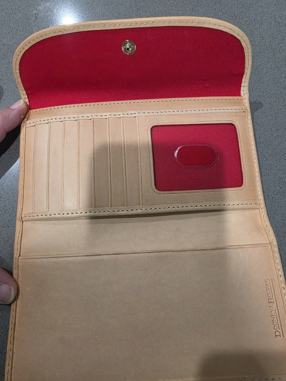 Dooney & Bourke Light Blue Stripe Continental Wallet